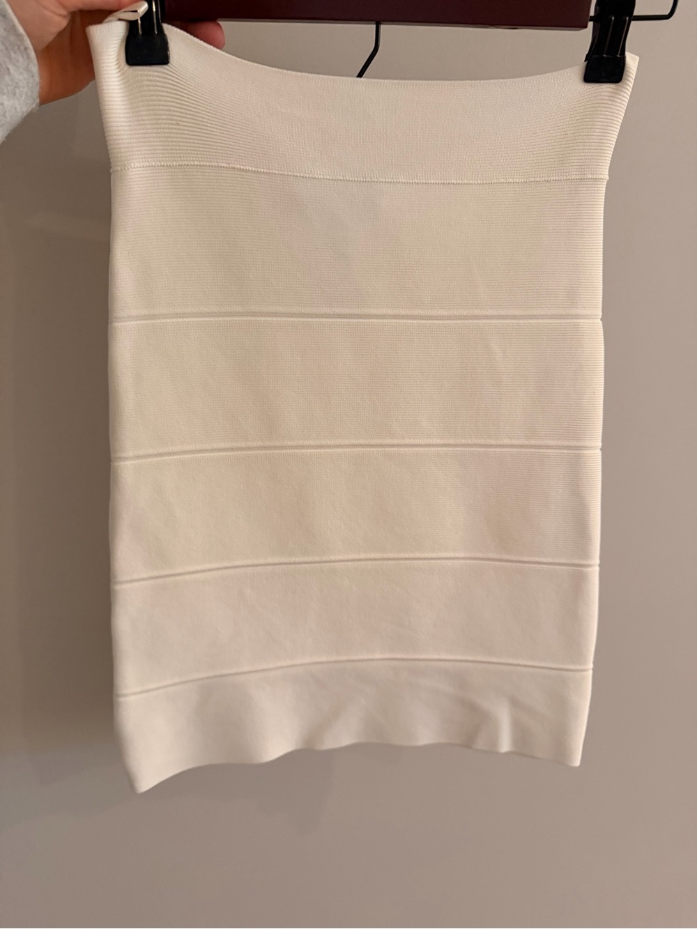 BCBG white bandage skirt
